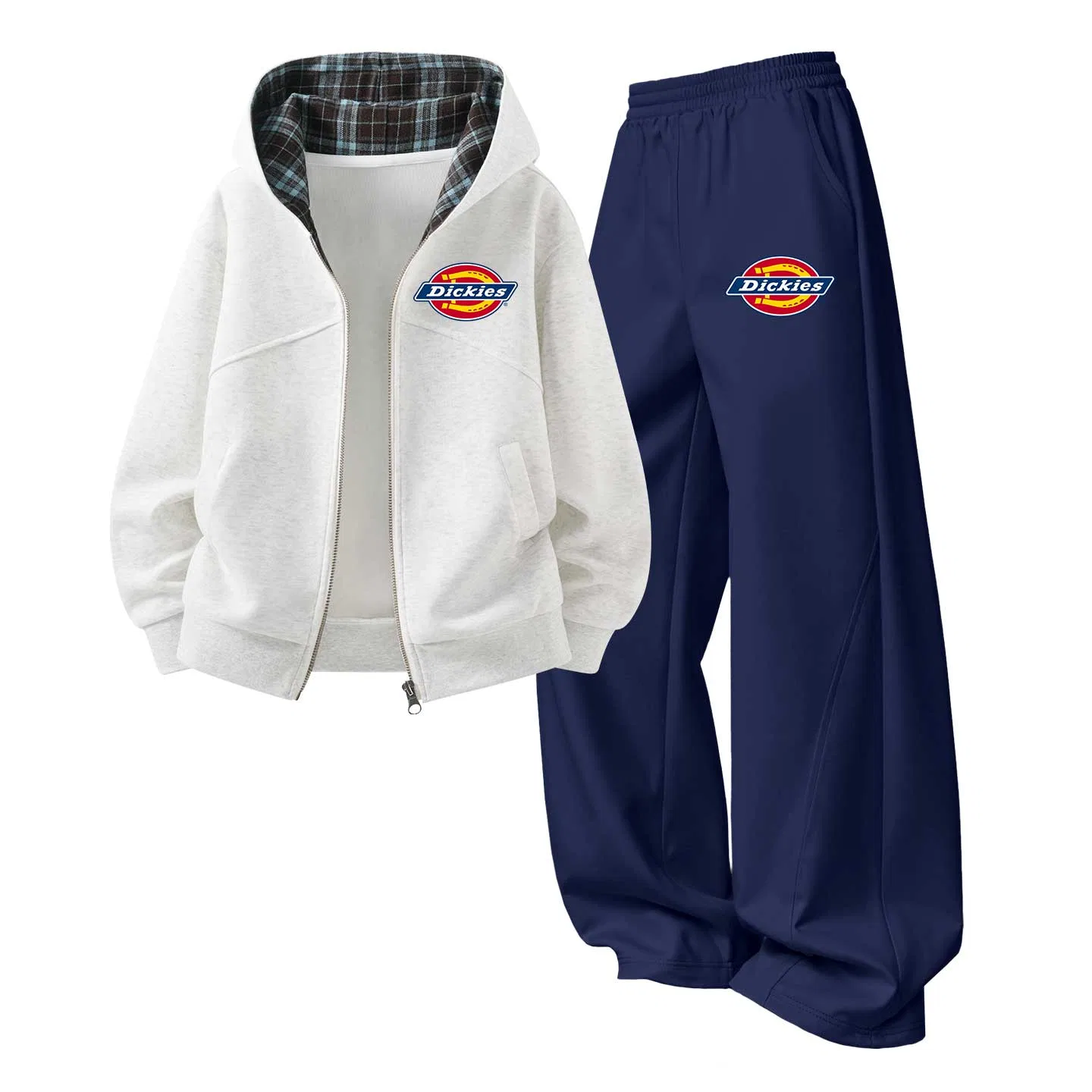 Детский комплект из двух предметов с логотипом S Logo K Dickies, White Heather Gray/Navy Blue