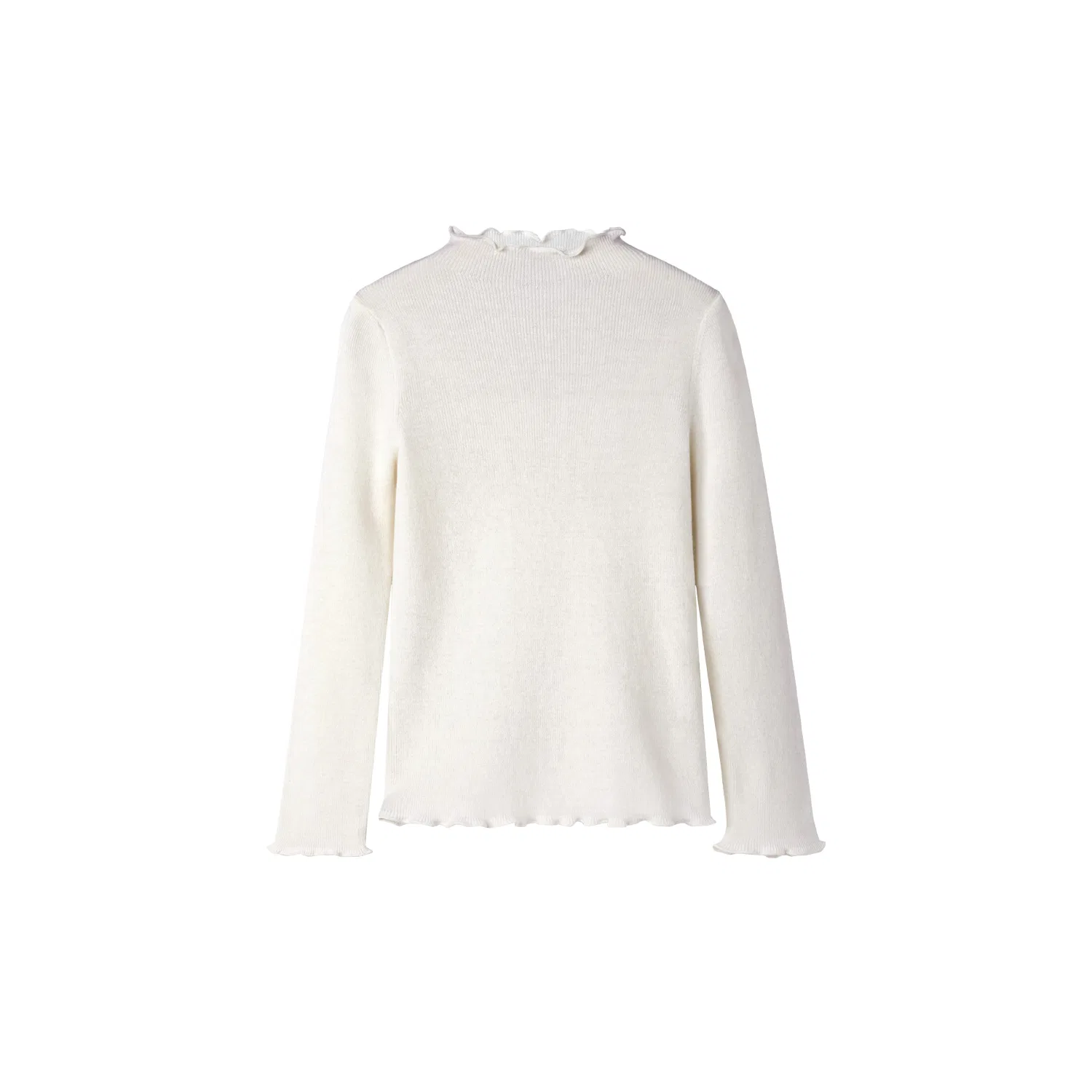 Детский свитер с полугольфом, однотонный, из шерсти, HLA, Beige Apricot X5