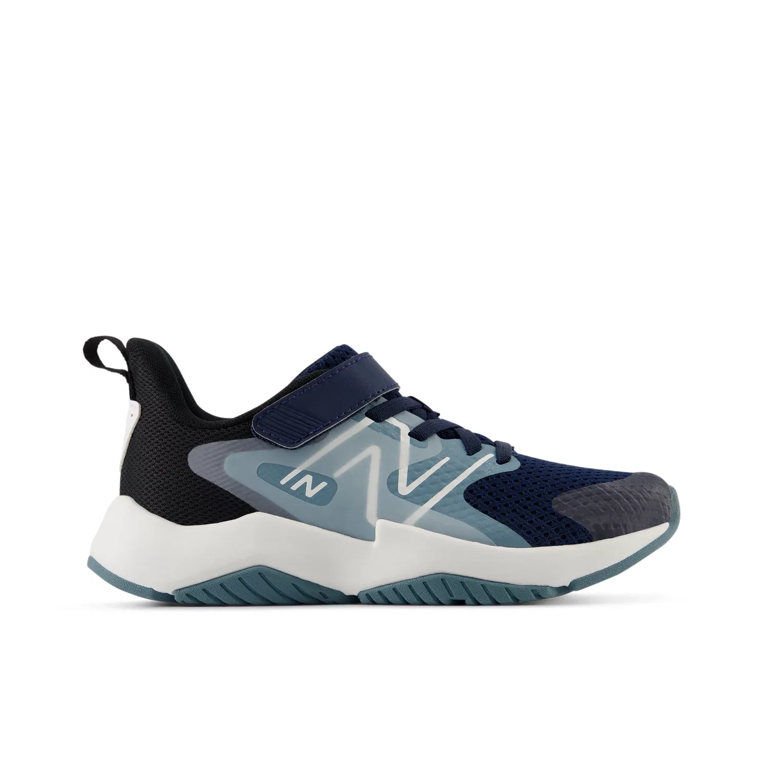 Детские кроссовки с дышащей сеткой RAV v2 Hook & Loop New Balance, Nb Navy With Salt Water And Black
