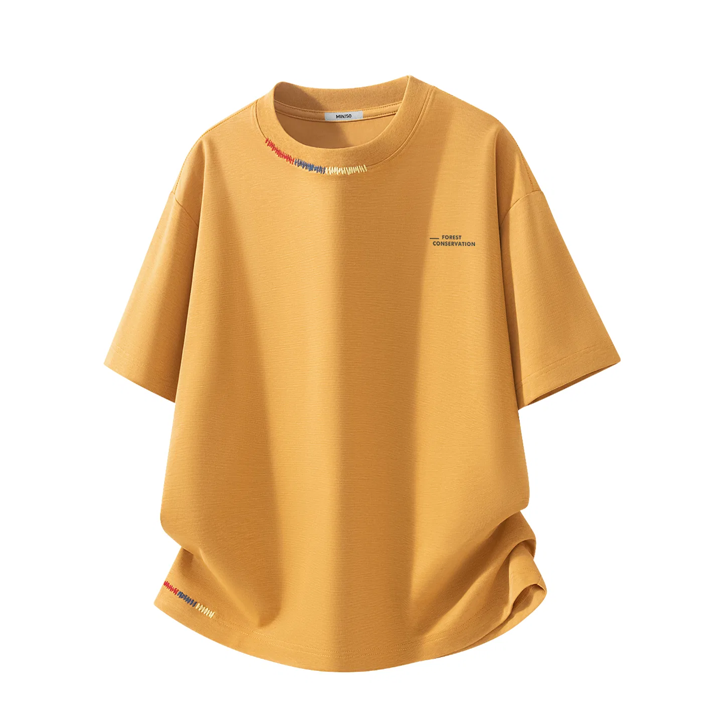 Детская футболка с вышивкой MINISO, Ginger Yellow