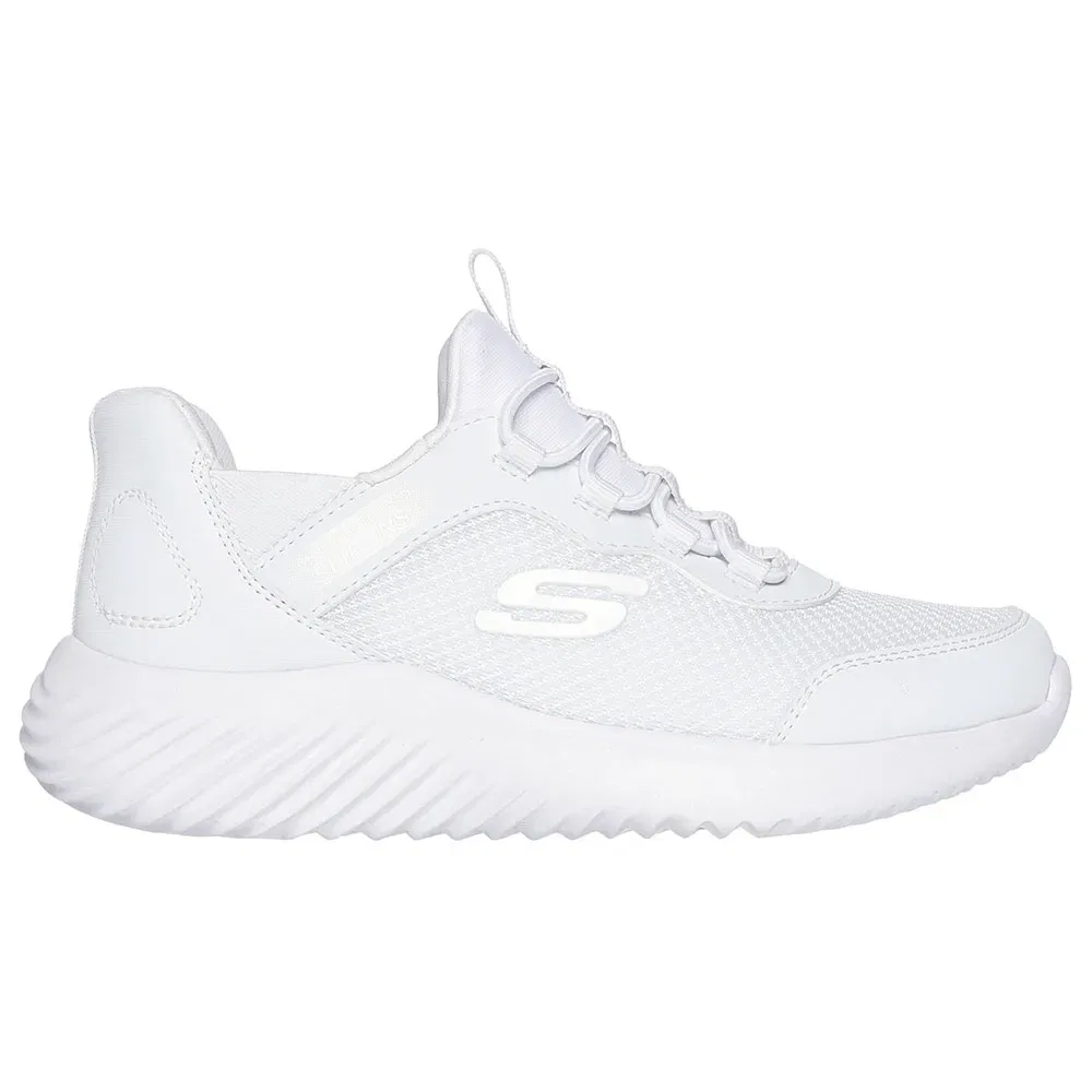 Детские кроссовки для мальчиков с технологией Slip-ins Skechers Bounder Brisk Burst, White — фото 4