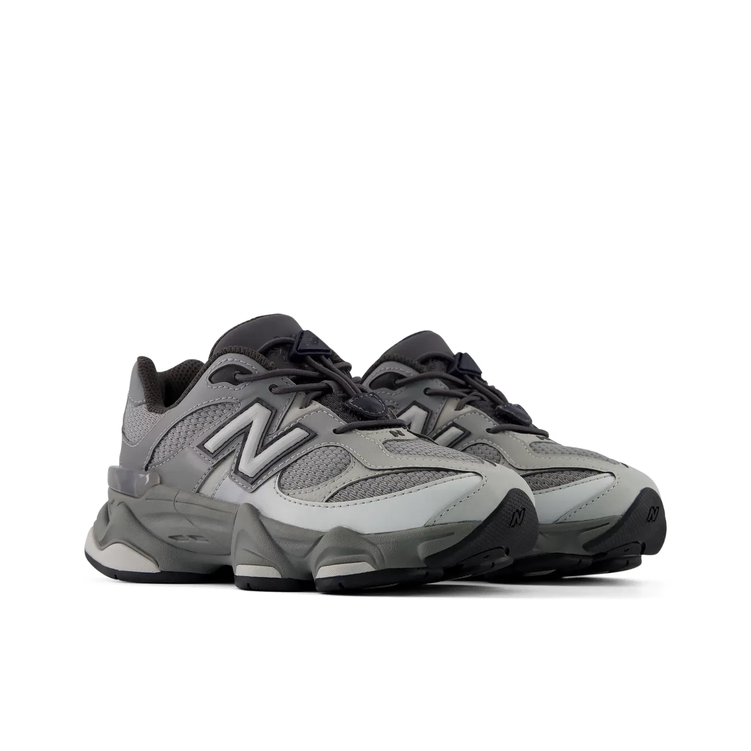 Детские кроссовки New Balance 9060 Bungee с эластичными шнурками, Slate Grey With Harbor Grey — фото 2