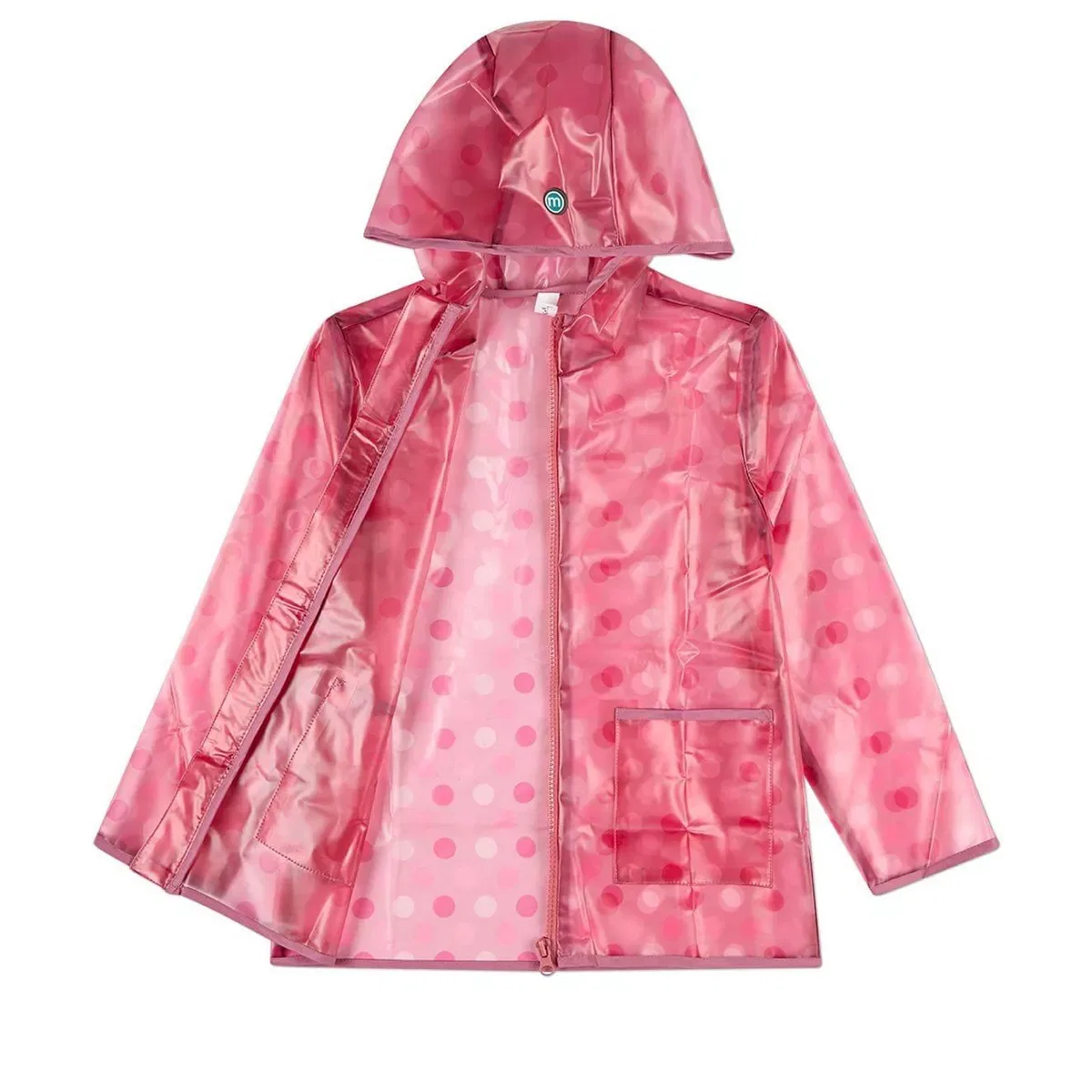 Детский дождевик для девочек водонепроницаемый с капюшоном ONLINE UNIQUE RTW OUTERWEAR, Pink — фото 2