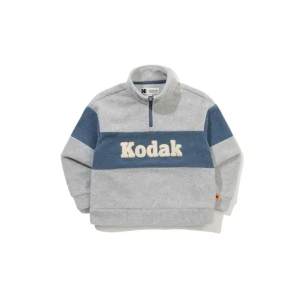 Флисовая толстовка с цветными блоками, Kodak Kids, меланжевый серый — фото 2