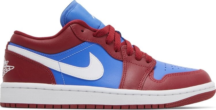 Кроссовки Wmns Air Jordan 1 Low Deep Red Blue, красный