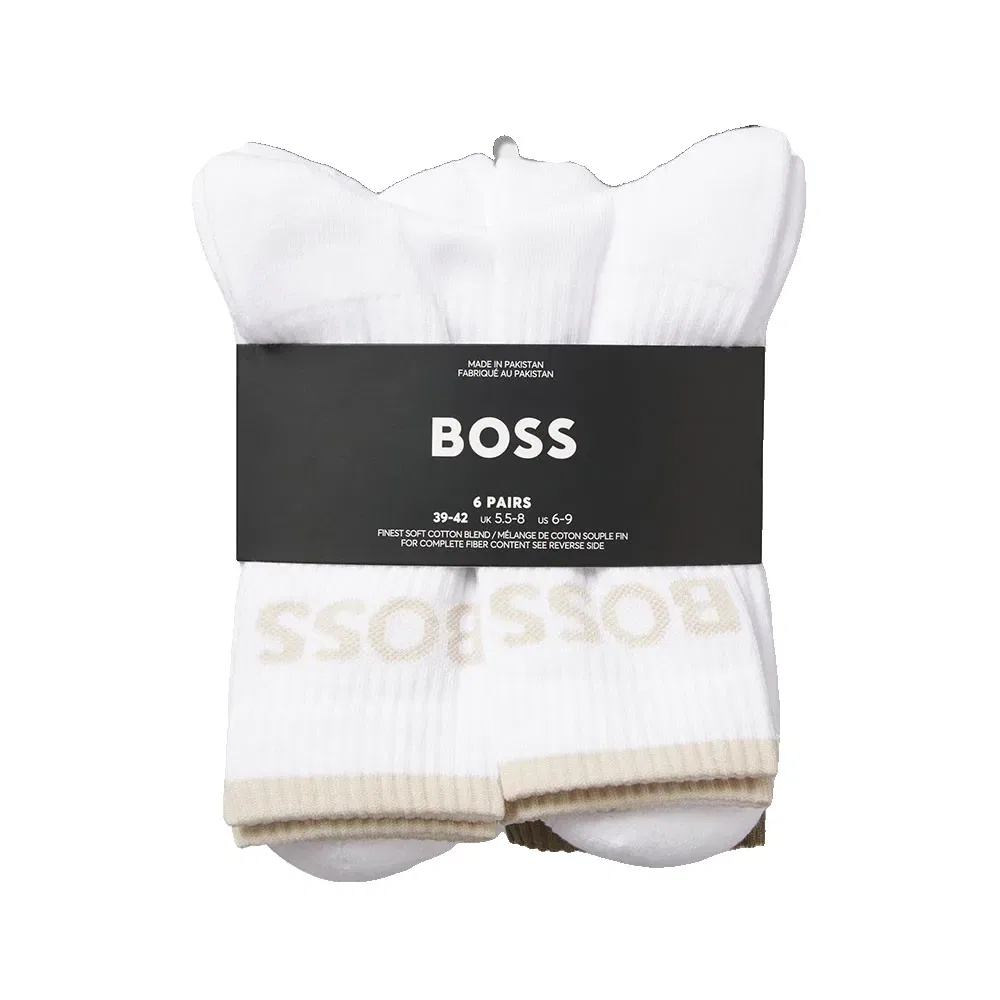Носки BOSS StripCc 6 пар, белый — фото 2