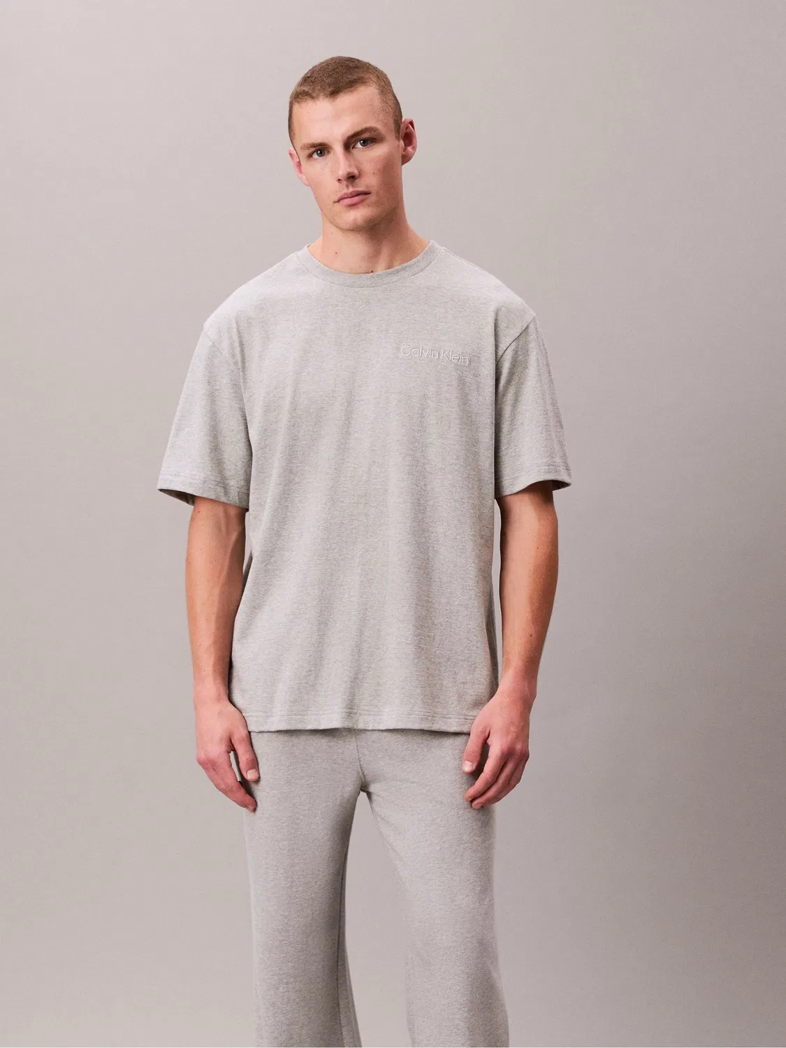 Пижамные брюки, мягкий джерси Calvin Klein, серые — фото 2
