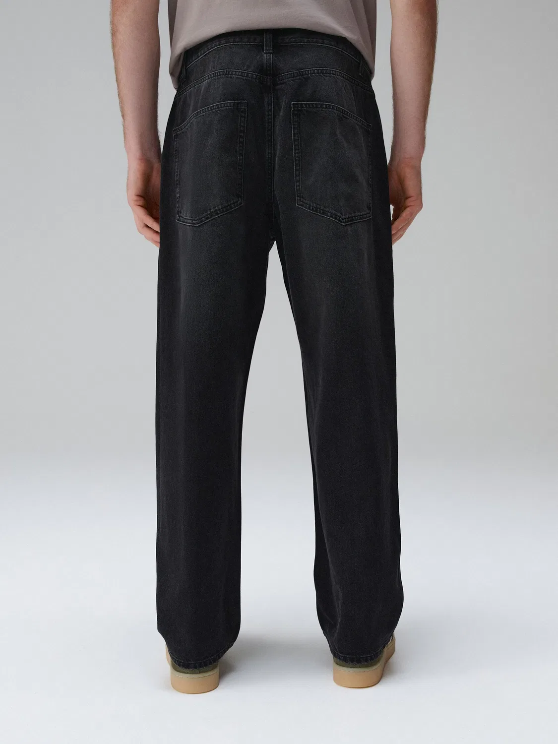 Джинсы свободного кроя Authentic Jeans от Next, черный — фото 4