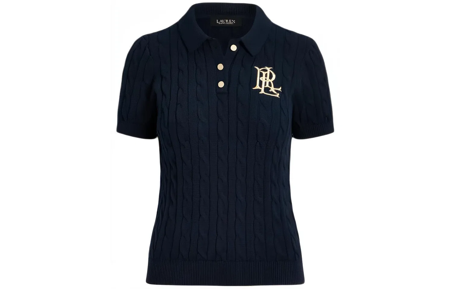 Женский поло-свитер с кабельной вязкой Polo Ralph Lauren, Dark Blue