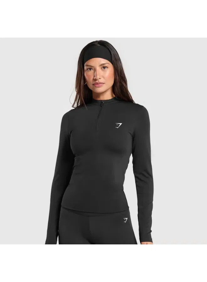 Лонгслив с длинным рукавом и полузамком Gymshark