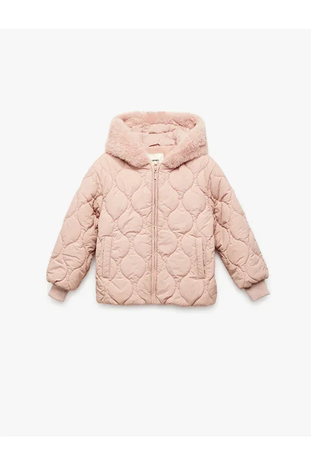 Детское пальто для девочек с капюшоном Koton, Rose