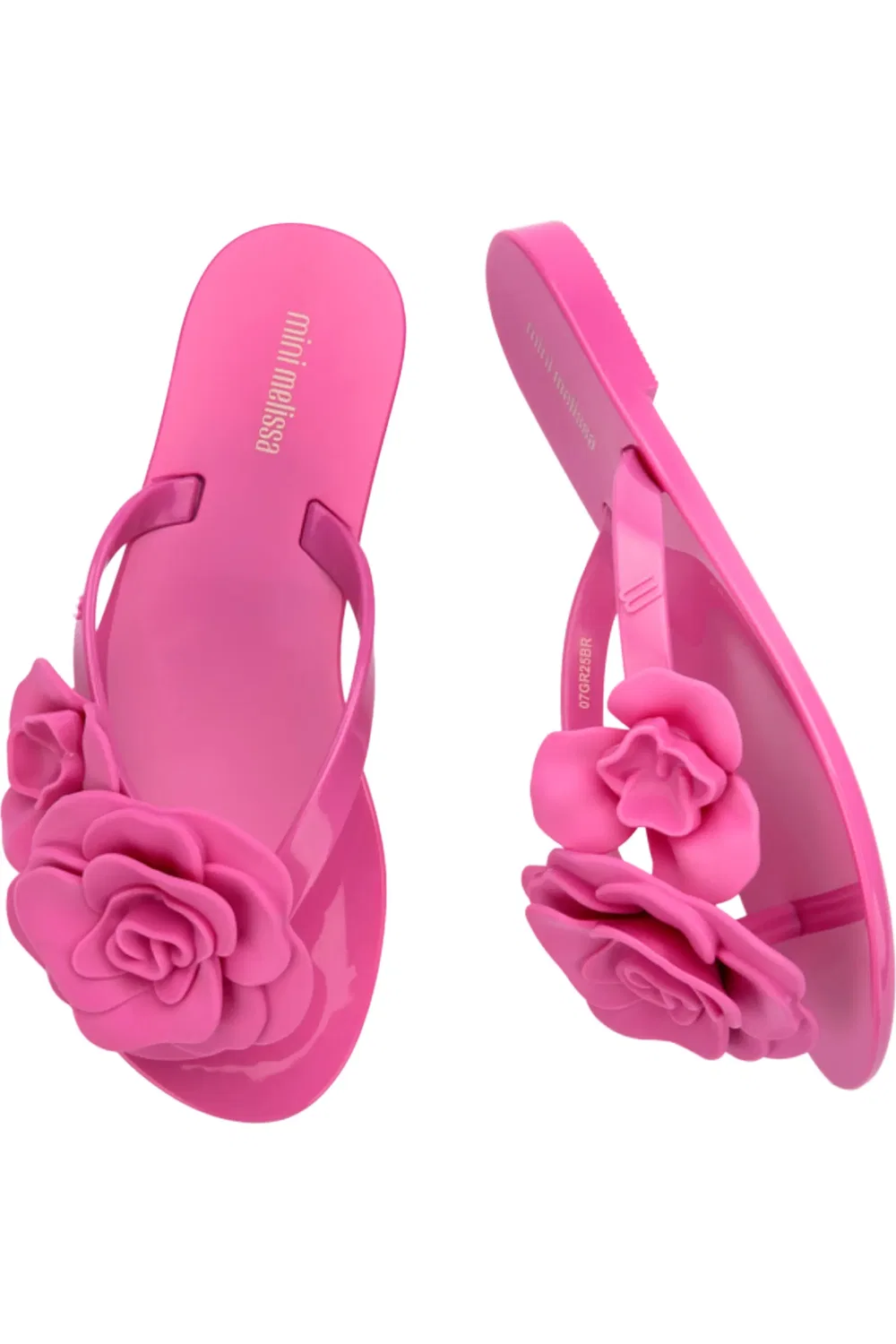 Детские сандалии с цветочным аппликациями Harmonic Mini Melissa, розовый — фото 3