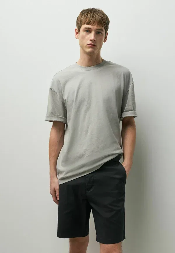 Шорты из хлопка с эластаном Slim Fit - stretch chino shorts 3 pack, Next Ink, Charcoal, черный/синий