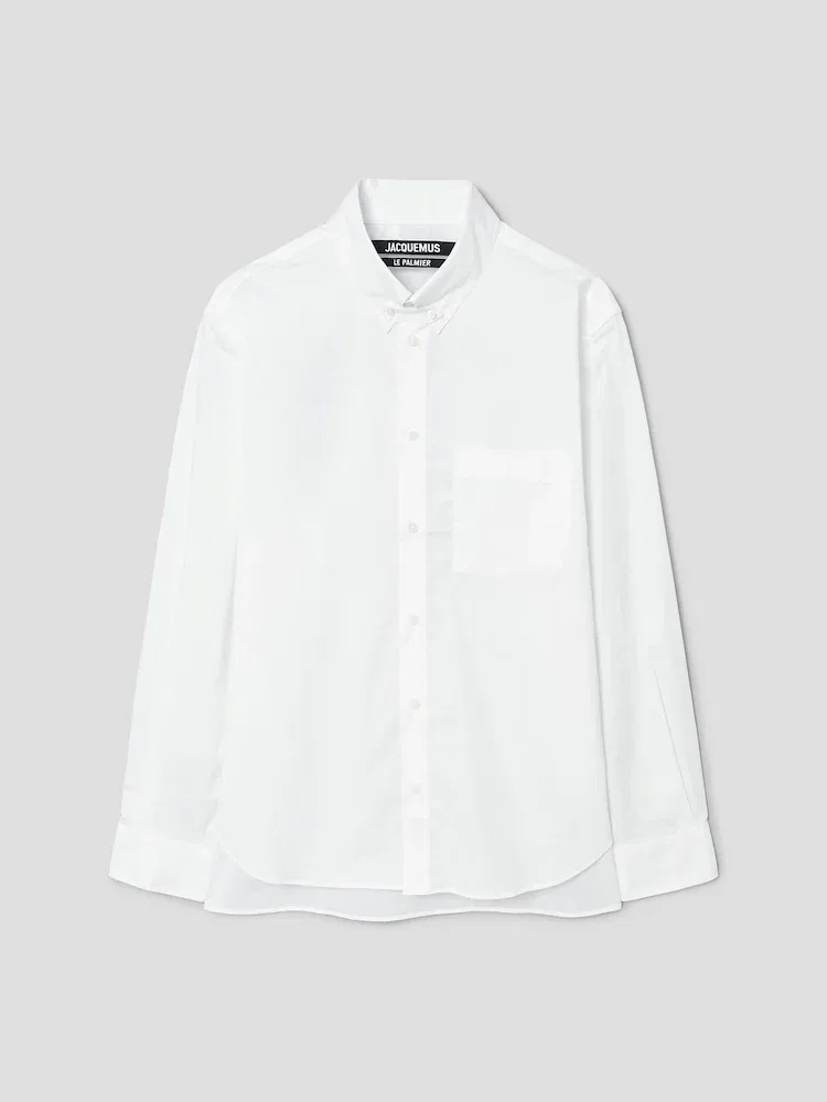 Рубашка с длинным рукавом, прямая, La Chemise Tailleur JACQUEMUS, White