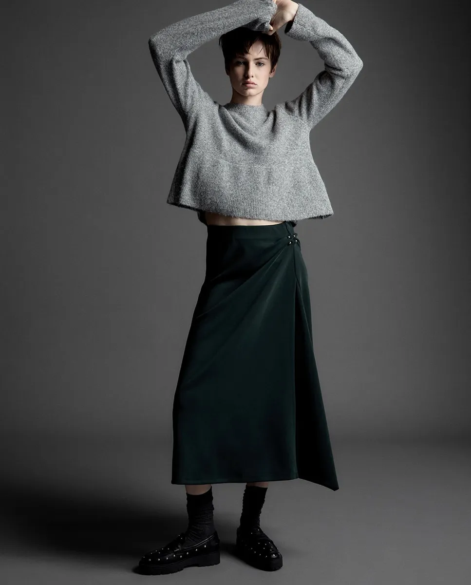 

Юбка до колена из модала Sfera, темно-зеленый