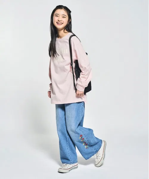 Детская туника с длинным рукавомс принтом VIVIAN BLUE Right-on, Off White — фото 2