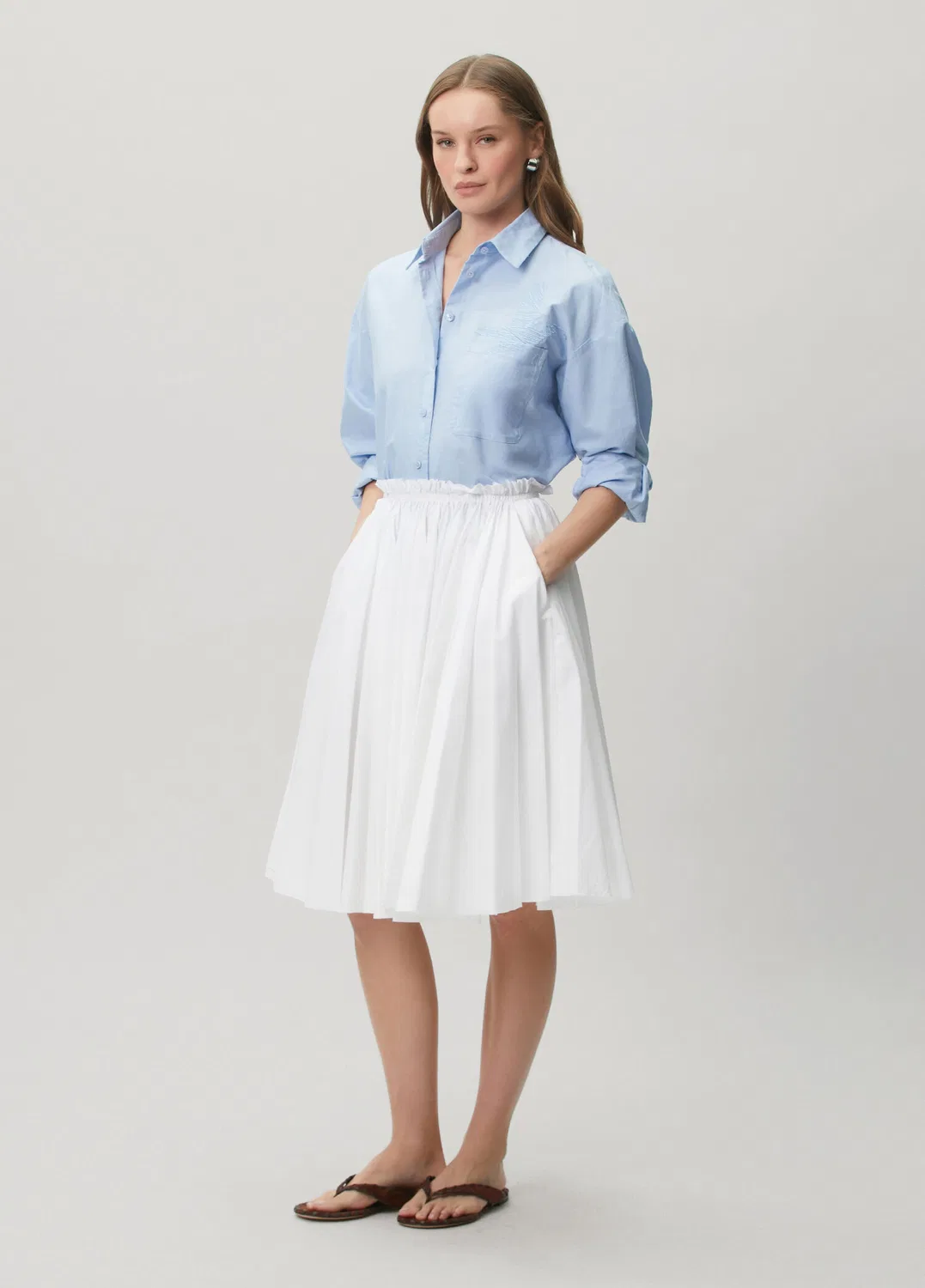Юбка миди Ami Paris, white