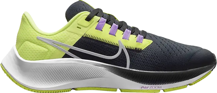 Кроссовки Nike Air Zoom Pegasus 38 GS 'Dark Smoke Grey Light Lemon Twist', серый — фото 2