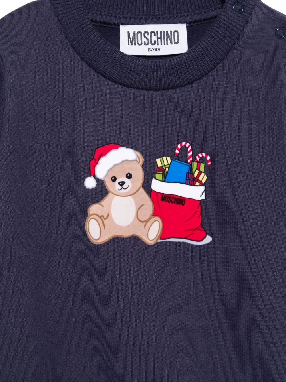 Толстовка с принтом "Мишка Тедди" Moschino Kids, синий — фото 3