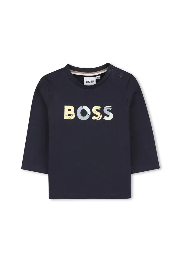 Топ с длинными рукавами Boss Kidswear, темно-синий