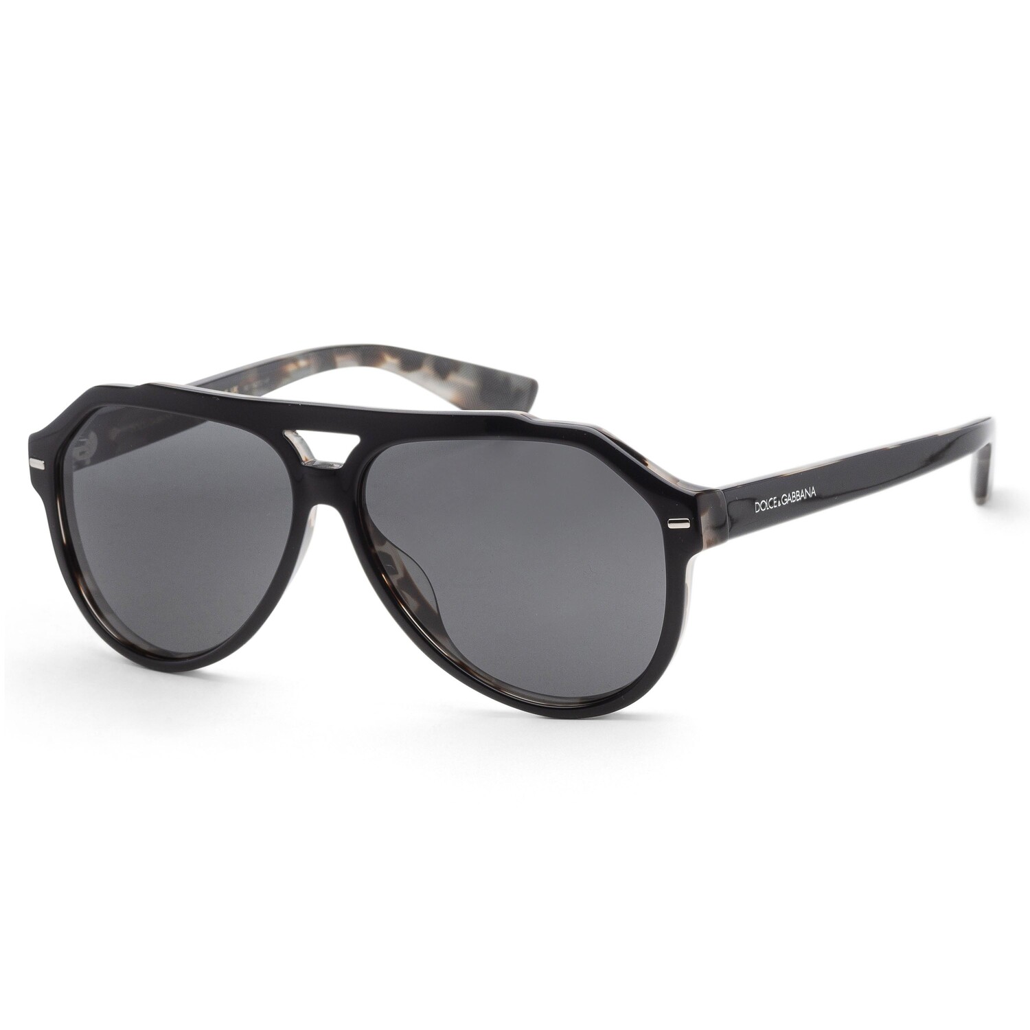 

Мужские солнцезащитные очки Dolce & Gabbana Black on Grey Havana 60 мм