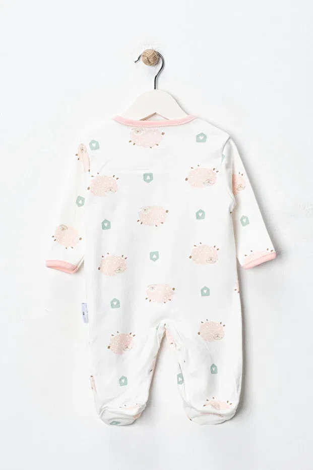Детский комплект комбинезонов для девочек с принтом Sportswear Enia Baby, Beige — фото 4