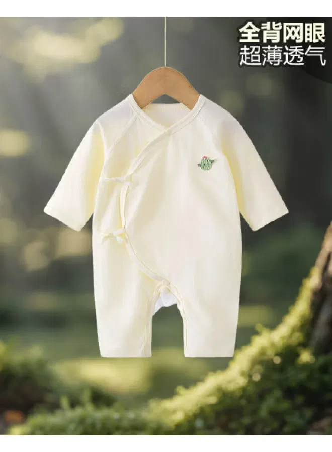 Боди-комбинезон с длинным рукавом хлопковый Newborn Doxiluka, светло-желтый