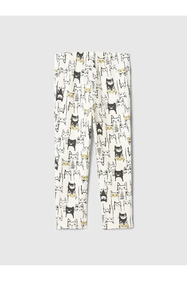 Детские леггинсы для девочек однотонные Gap, Off White-002 — фото 2