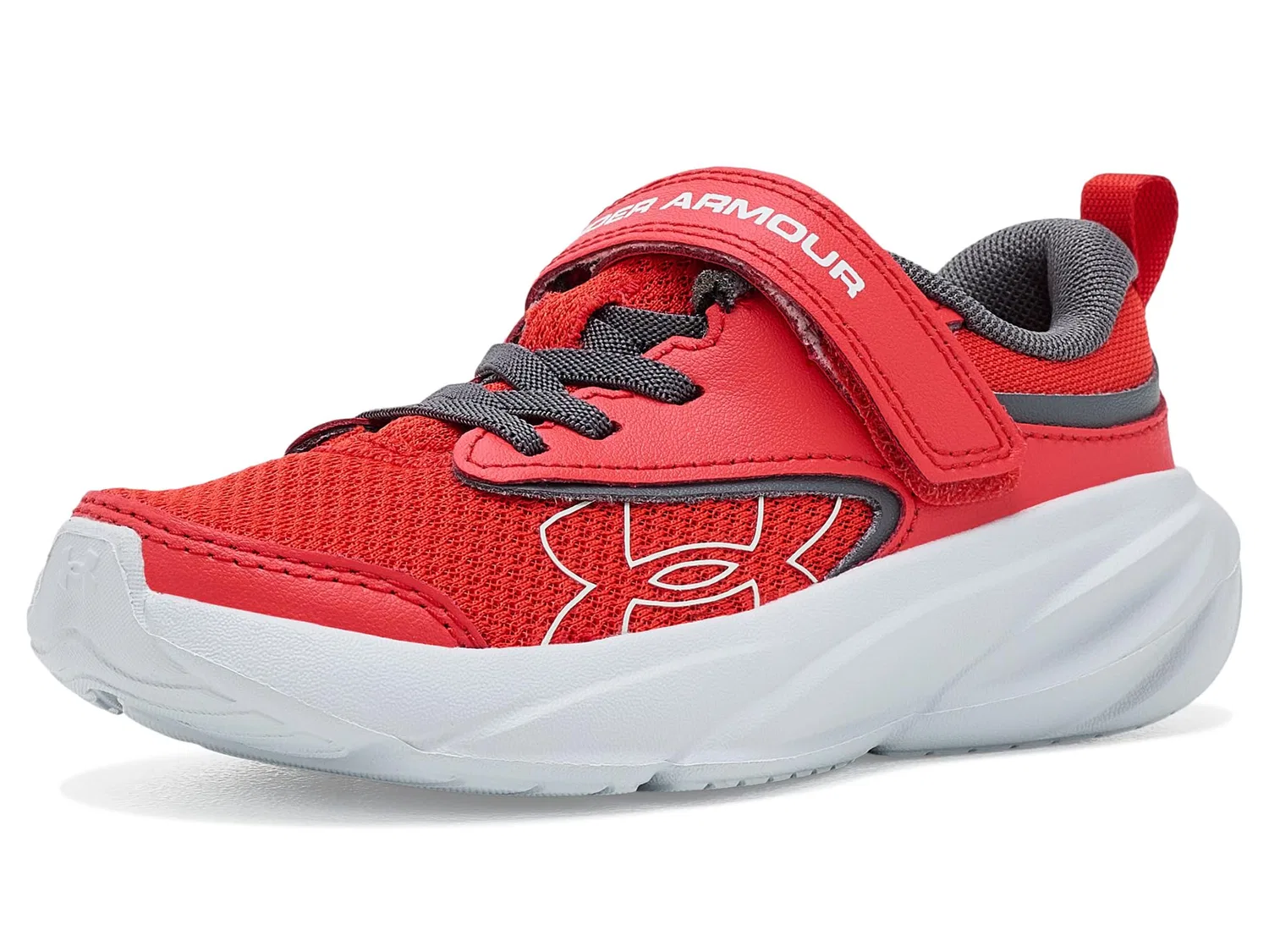 Детские кроссовки Pre School Surge 5 с альтернативной застежкой (для малышей) Under Armour Kids, Anthem Red/Castlerock/Black — фото 2