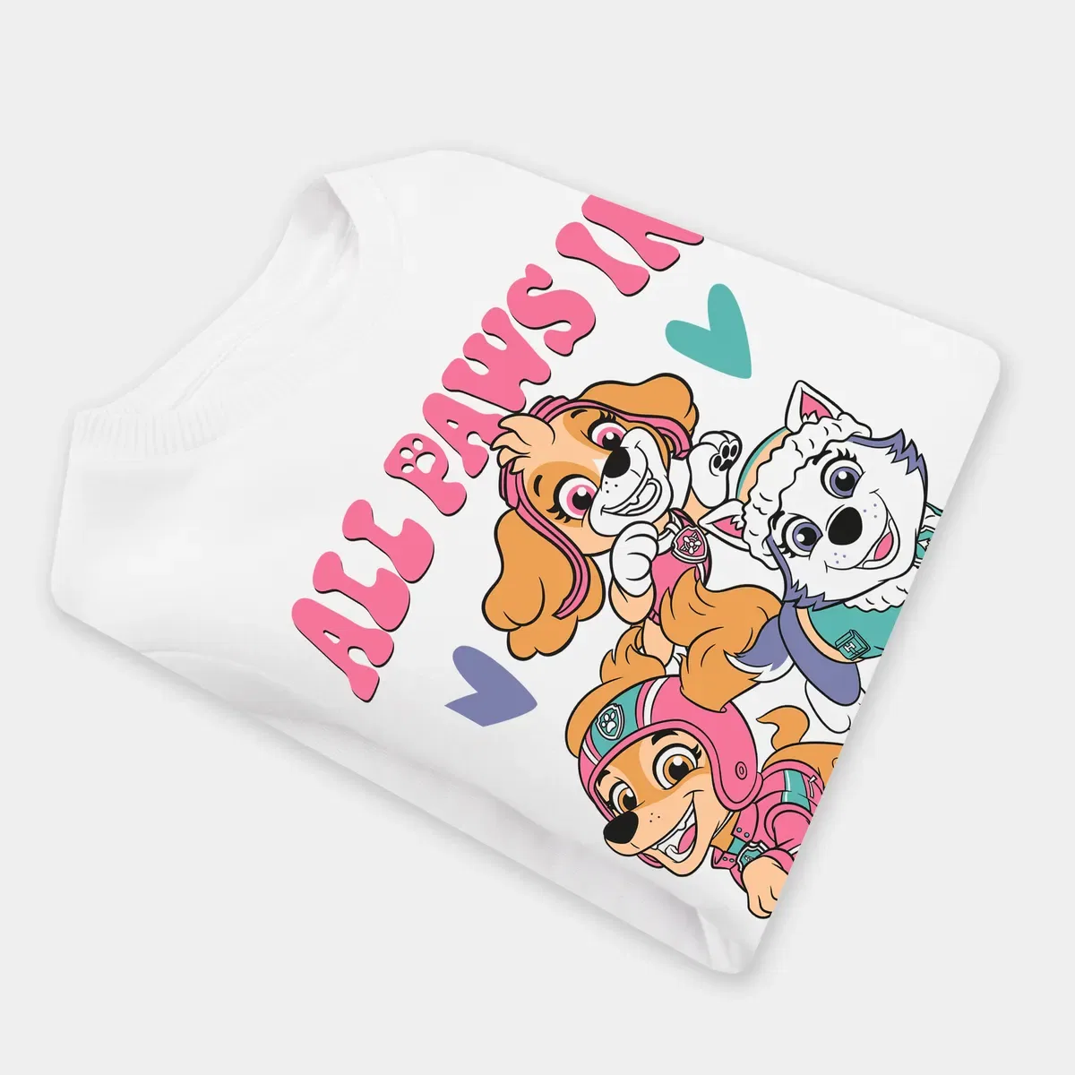 Детский свитшот с принтом Liberty, Everest and Skye Paw Patrol, White — фото 4