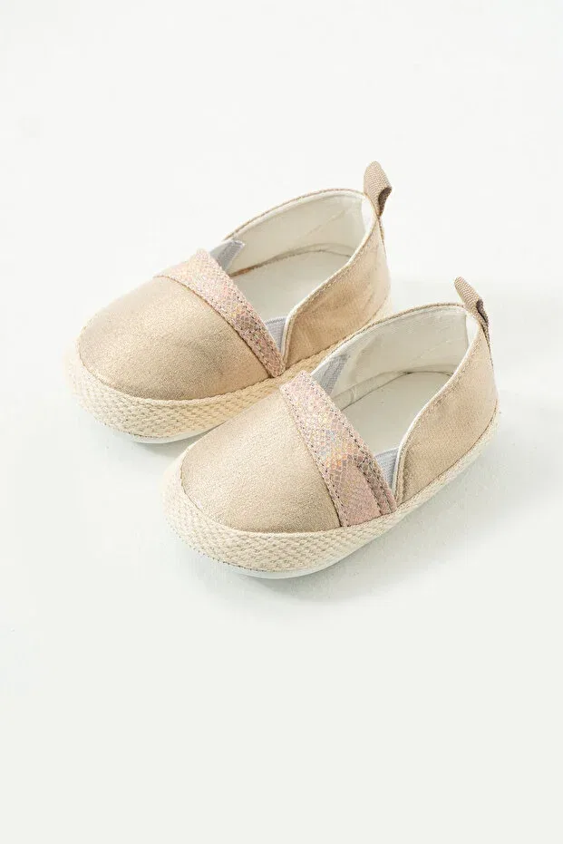 Детские балетки для девочек с антискользящей подошвой Yummy Kids, Beige