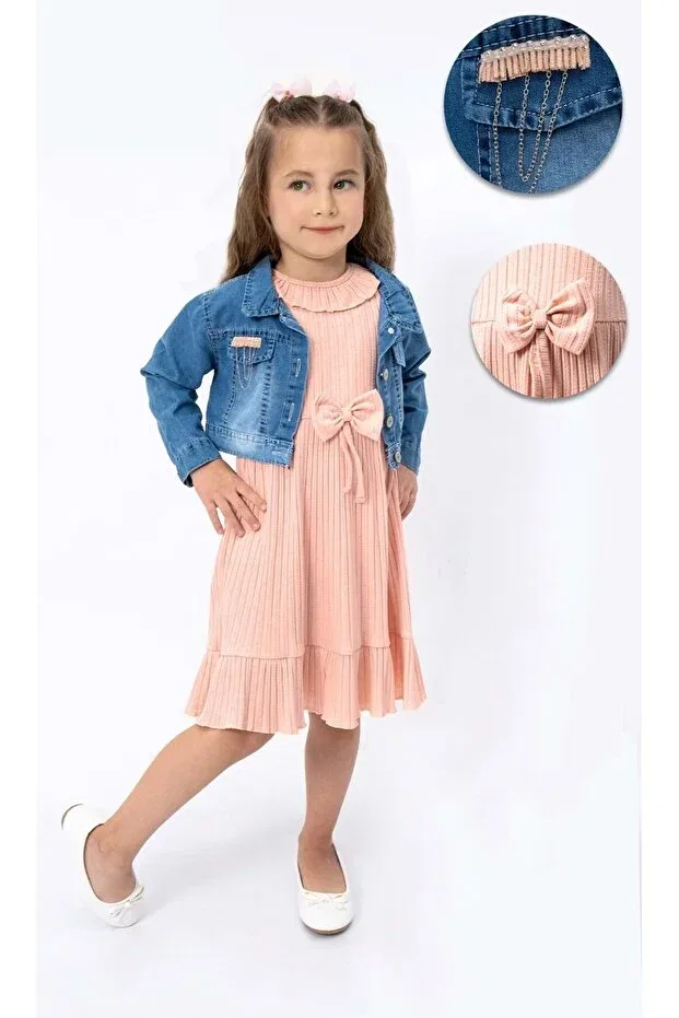 Детское платье для девочек с джинсовой курткой Mnk Baby&Kids, Somon