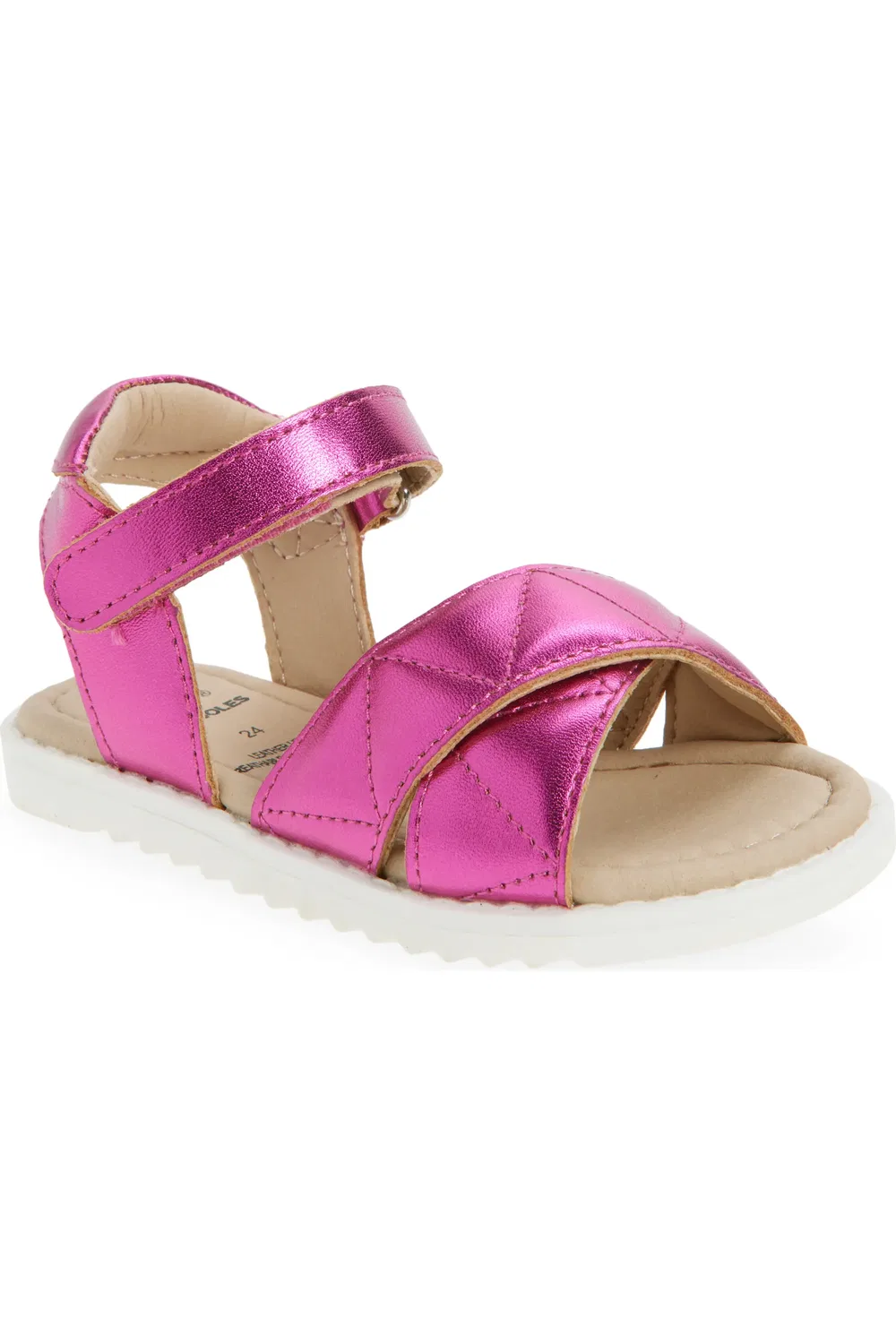 Сандалии детские с регулируемыми ремешками 7043 Puff Pop OLD SOLES, Fuchsia Foil/Snow