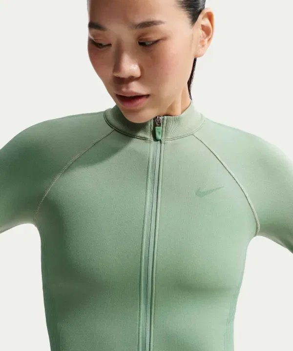 Тренировочный топ с полной застежкой, Nike, белый — фото 3