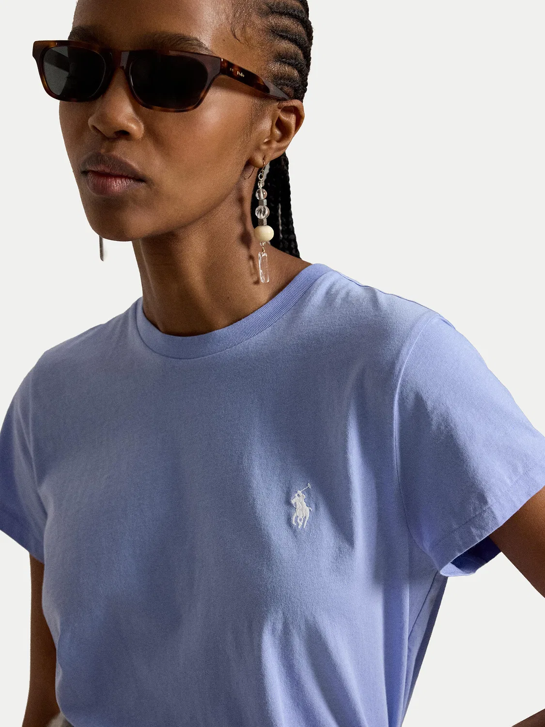 Женская футболка стандартного кроя Polo Ralph Lauren, голубой — фото 4