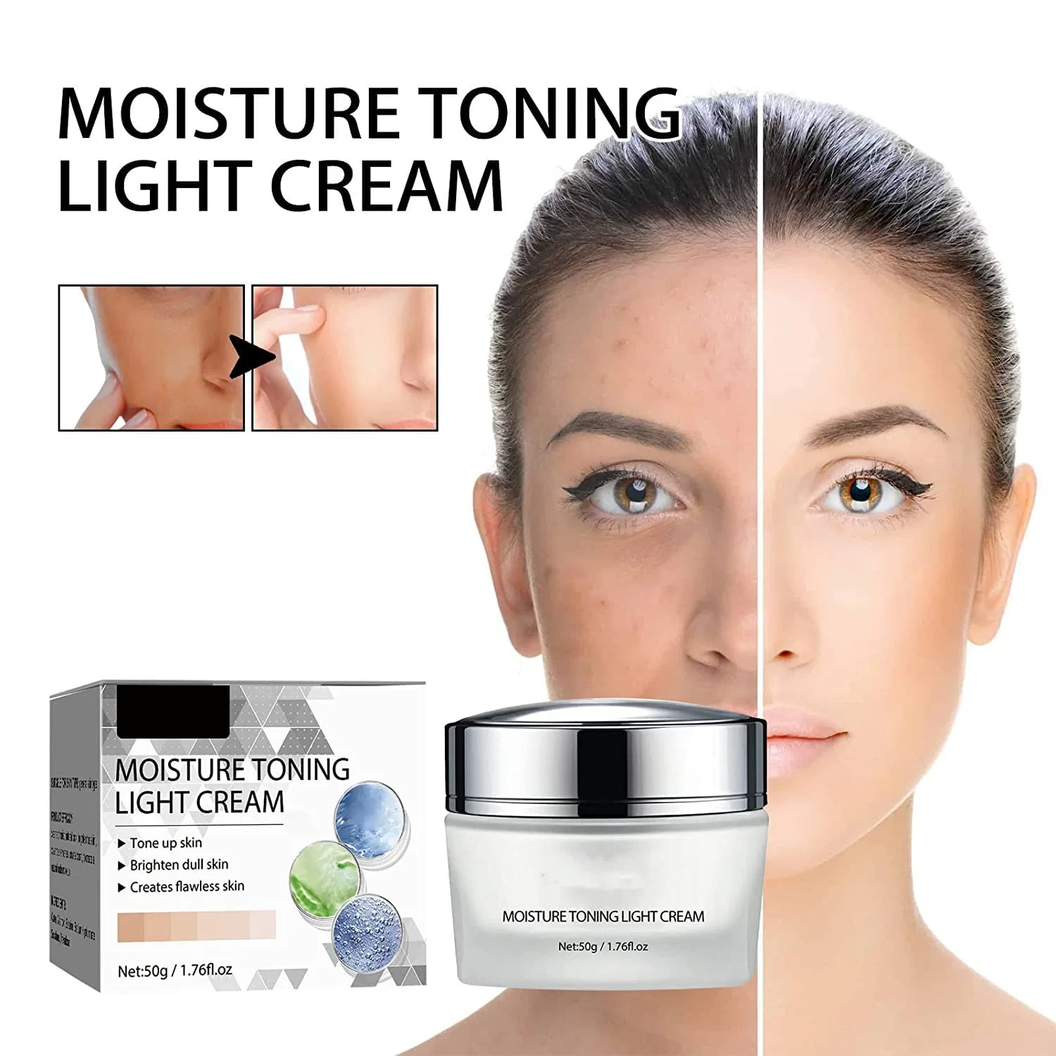 Увлажняющий крем для лица Honey Beauty Moisture Toning Light Cream, Pelinuar, 2 шт, 50 г, Honey — фото 2