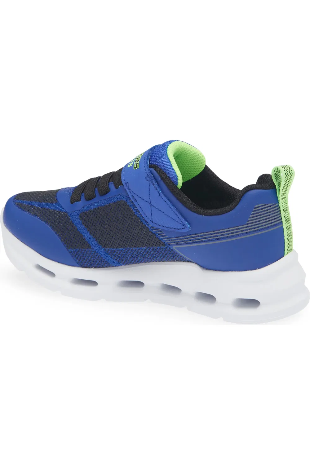 Кроссовки детские со светящейся подошвой Glide-Step Skechers, черный/синий — фото 2