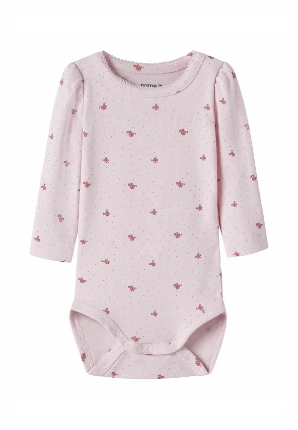 Боди с цветочным принтом Romper printed, Name It, Cradle Pink, розовый