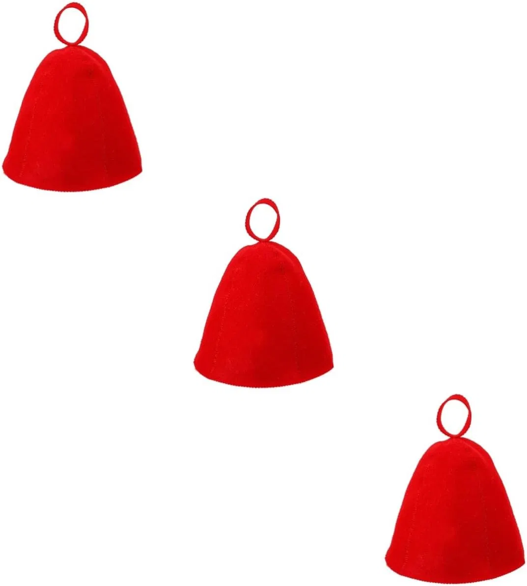 Шапочка для сауны, войлочная, Hoement, набор 3 шт, 30x75x25 см