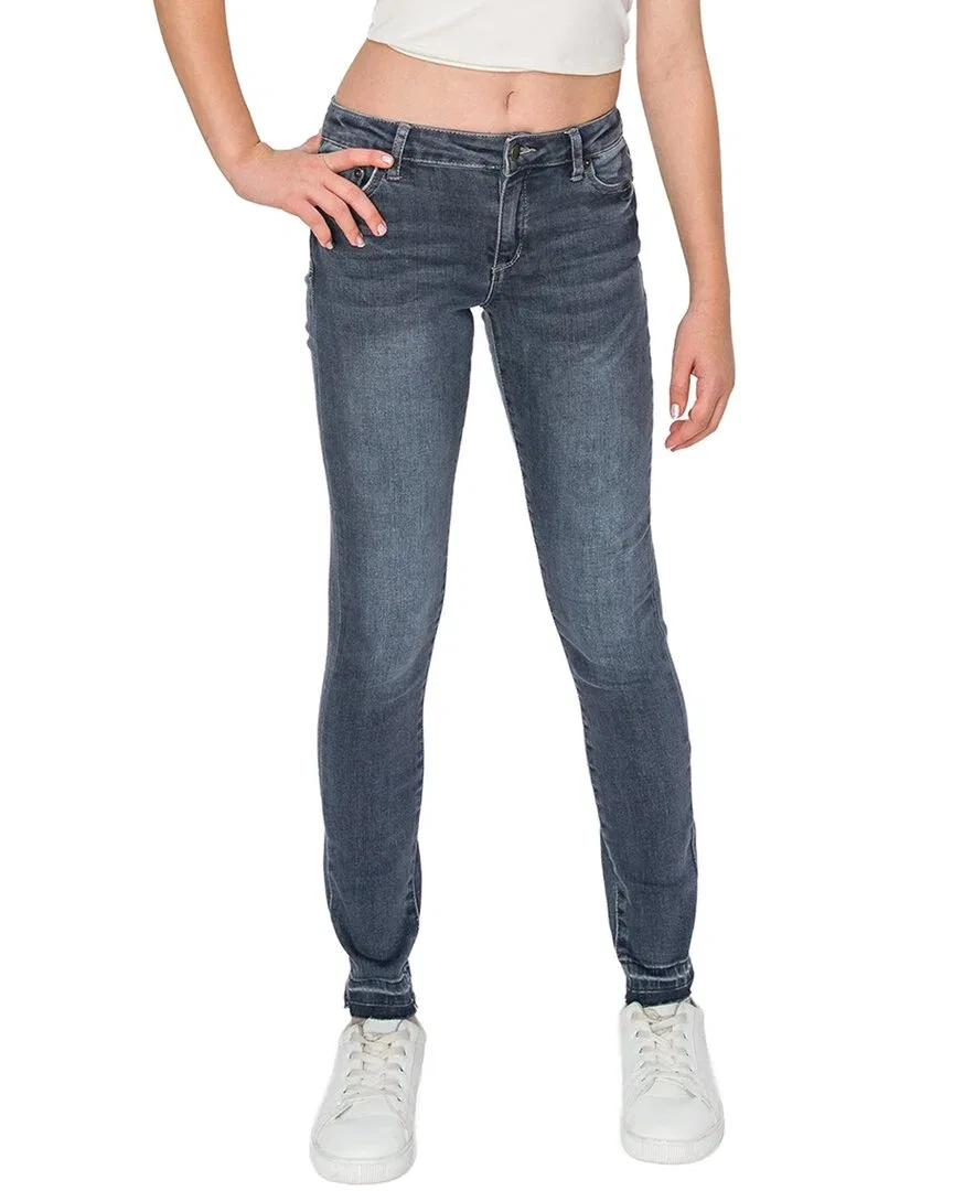 Детские брюки с завышенной посадкой и укороченные Tractr Jeans Diane Basic Mid-Rise Ankle Crop, серый — фото 2