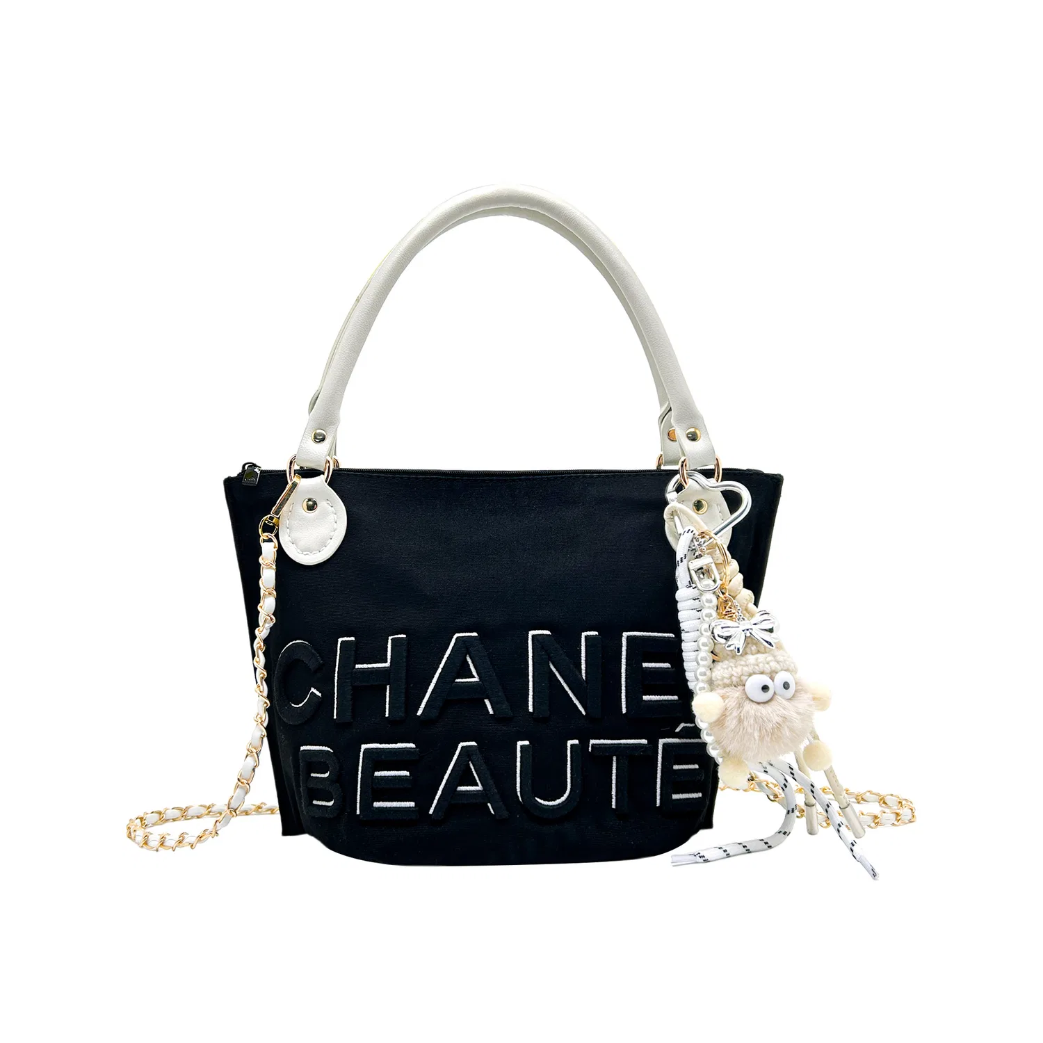 Женская косметичка с принтом Pearl Castle, CHANEL, Черный