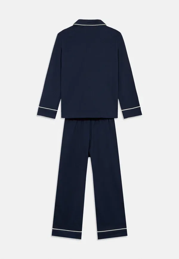 Женский пижамный комплект из хлопка Polo Ralph Lauren, темно-синий — фото 2