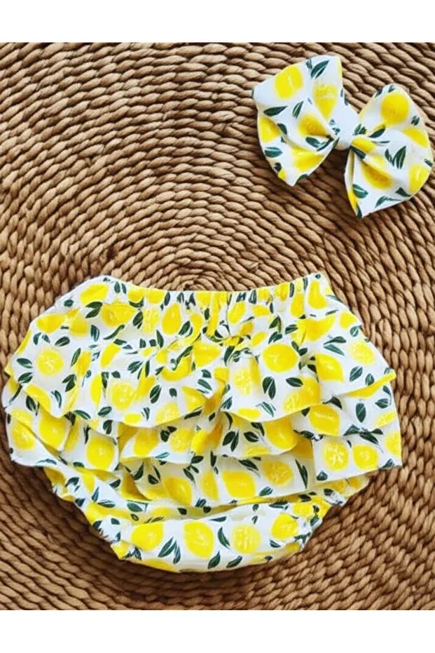 Детский комплект для девочек с лимонным принтом Al Ver Gülüm, Lemon Pattern