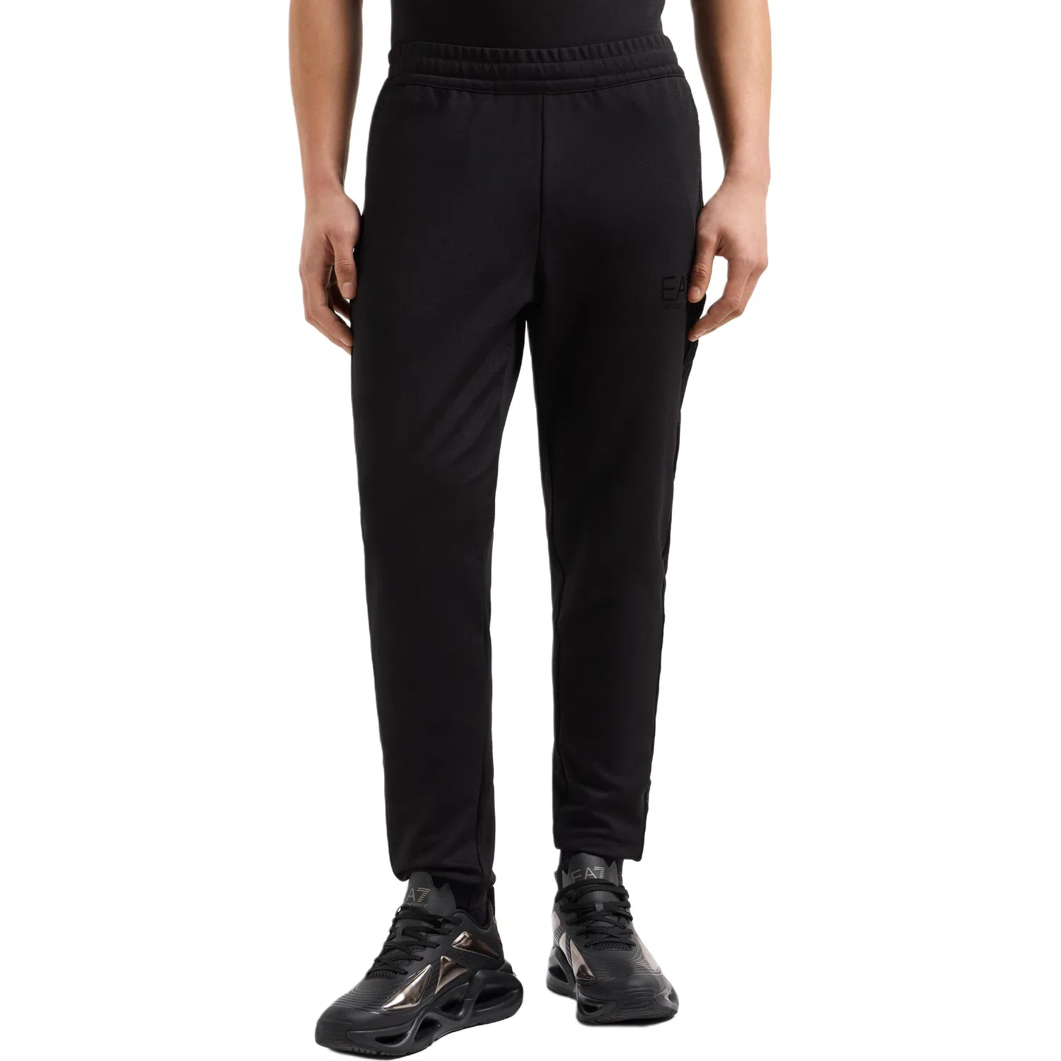 Мужские трикотажные спортивные штаны Emporio Armani, Черный — фото 3