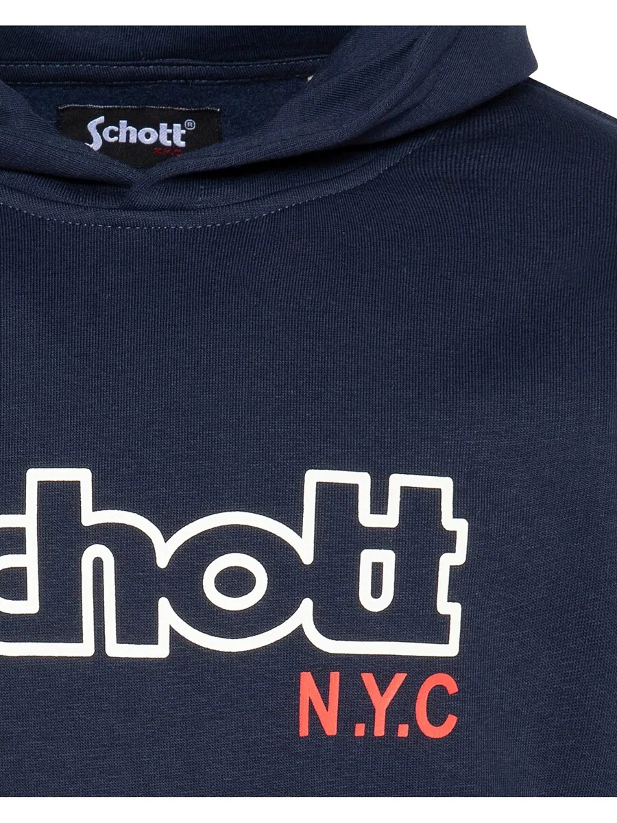 Толстовка Schott NYC темно-синего цвета — фото 3