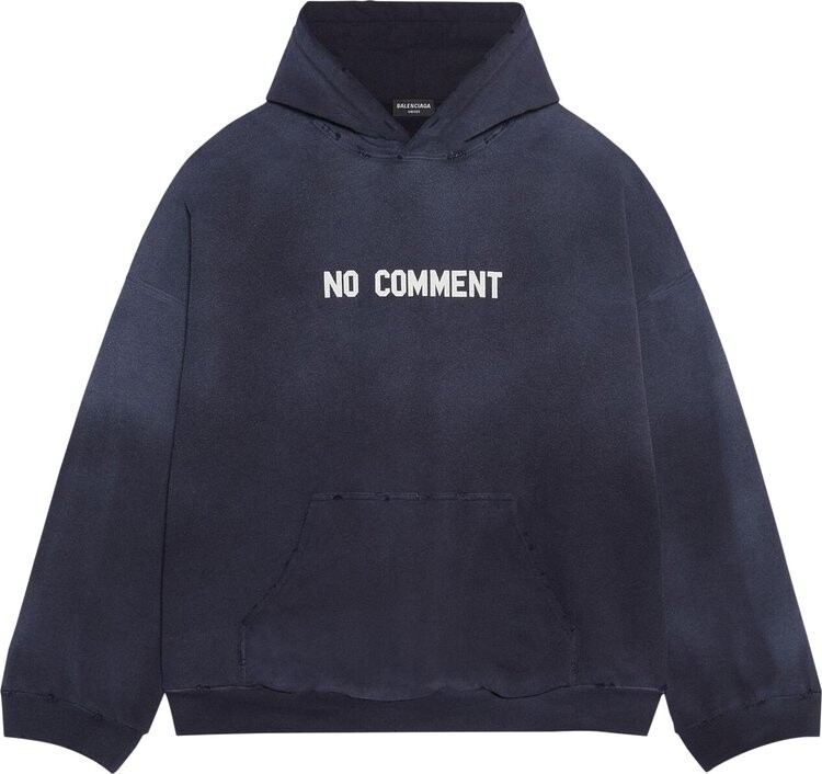 

Худи Balenciaga No Comment Hoodie Wide Fit 'Navy Blue', синий