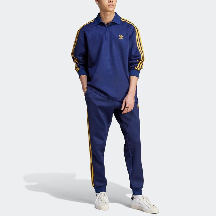Рубашка поло ADICOLOR мужская темно-синяя Adidas Originals, темно-синий — фото 4
