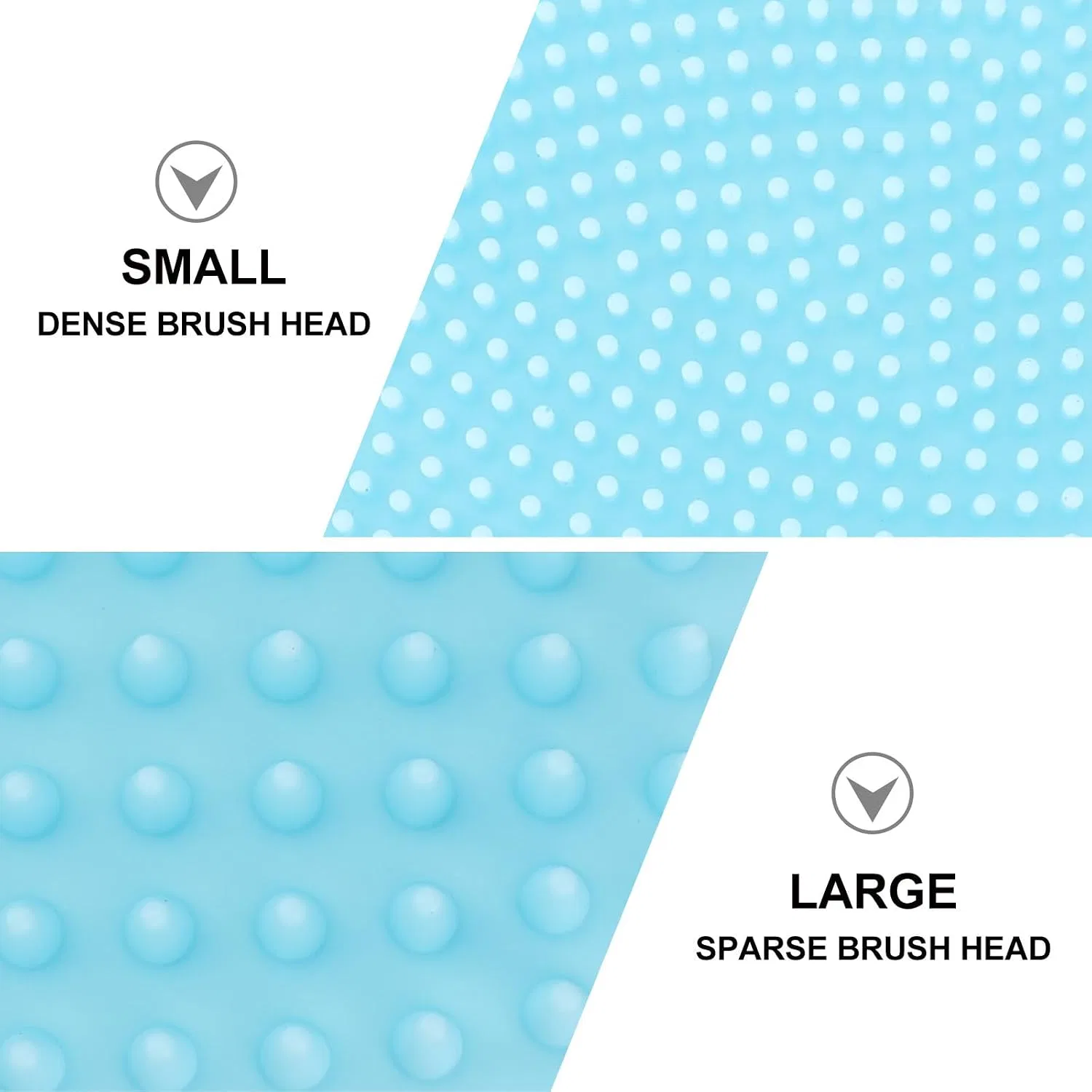 Силиконовая щетка для тела iplusmile, 14.6x7.2x2.1 см, Blau — фото 3