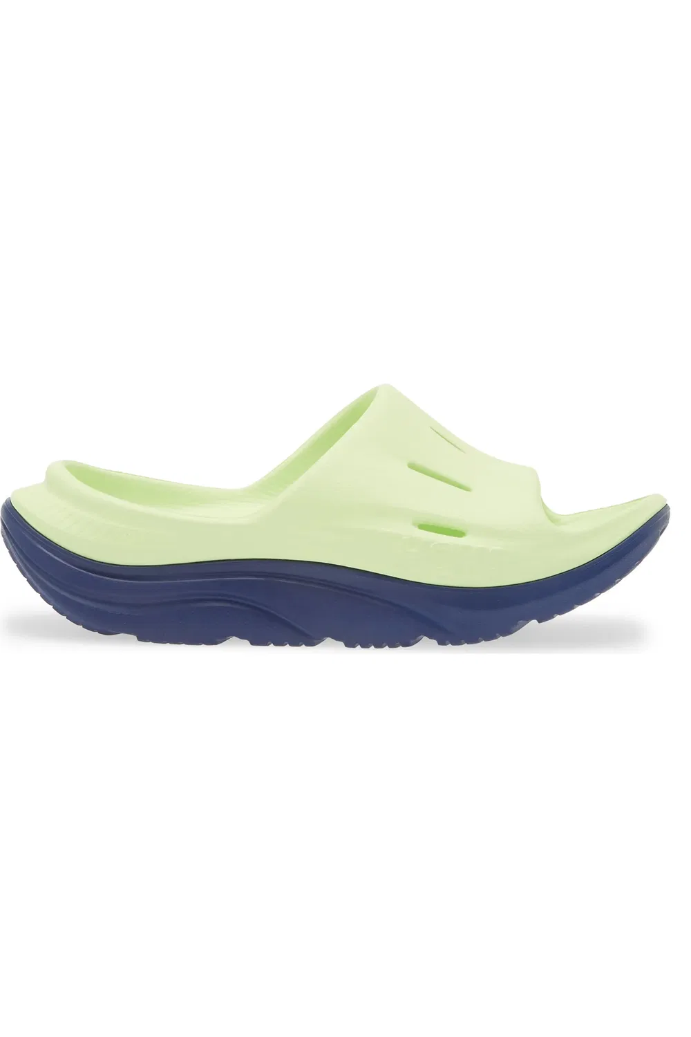 Детские сандалии слайды с облачной амортизацией Ora Recovery HOKA, Lettuce/Bellwether Blue — фото 3