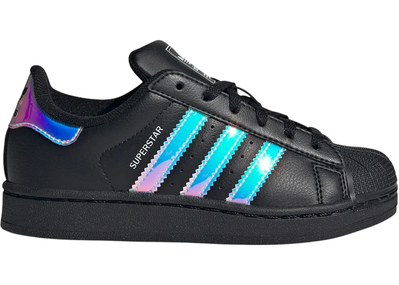 Детские кроссовки с закрытой пяткой Adidas Superstar II, Core Black/Black/Halo Blue